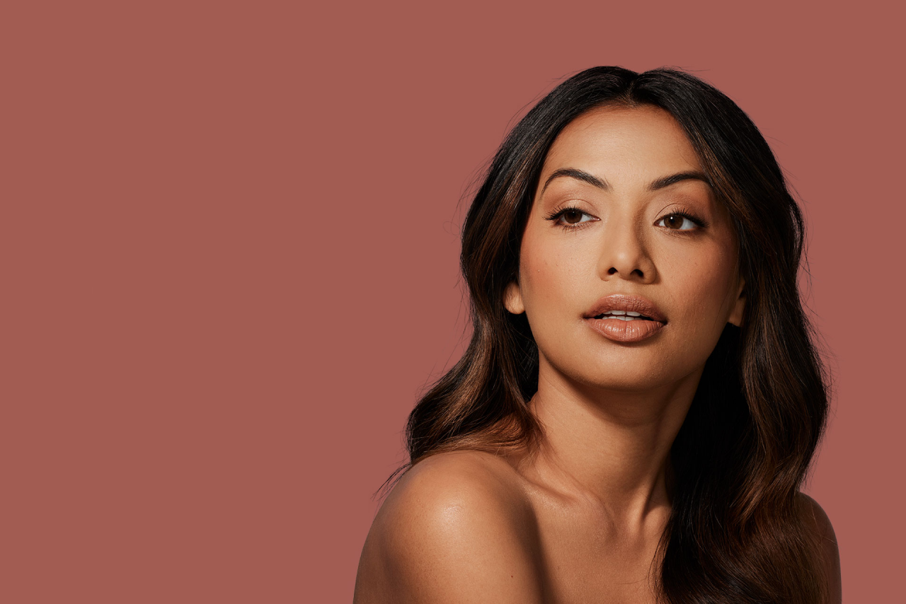 Woman with clear skin