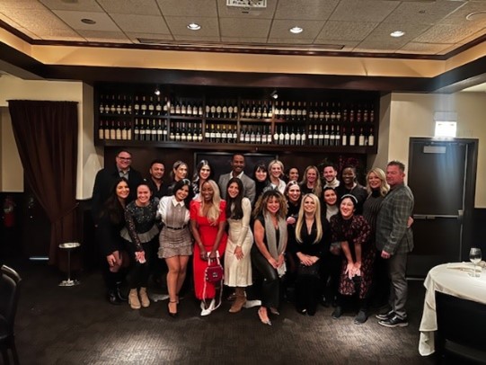 Group picture of work team at an event